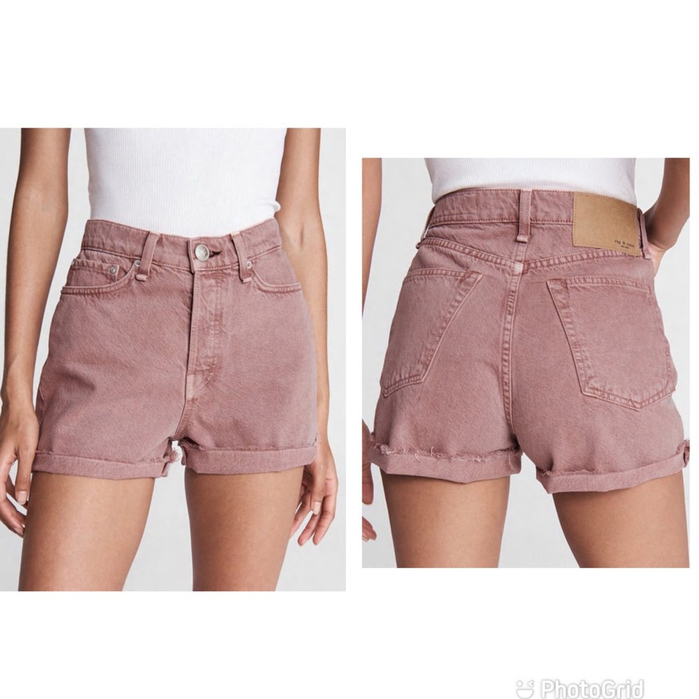 Rag & Bone Maya High-Rise Shorty Short in Light Plum size 27